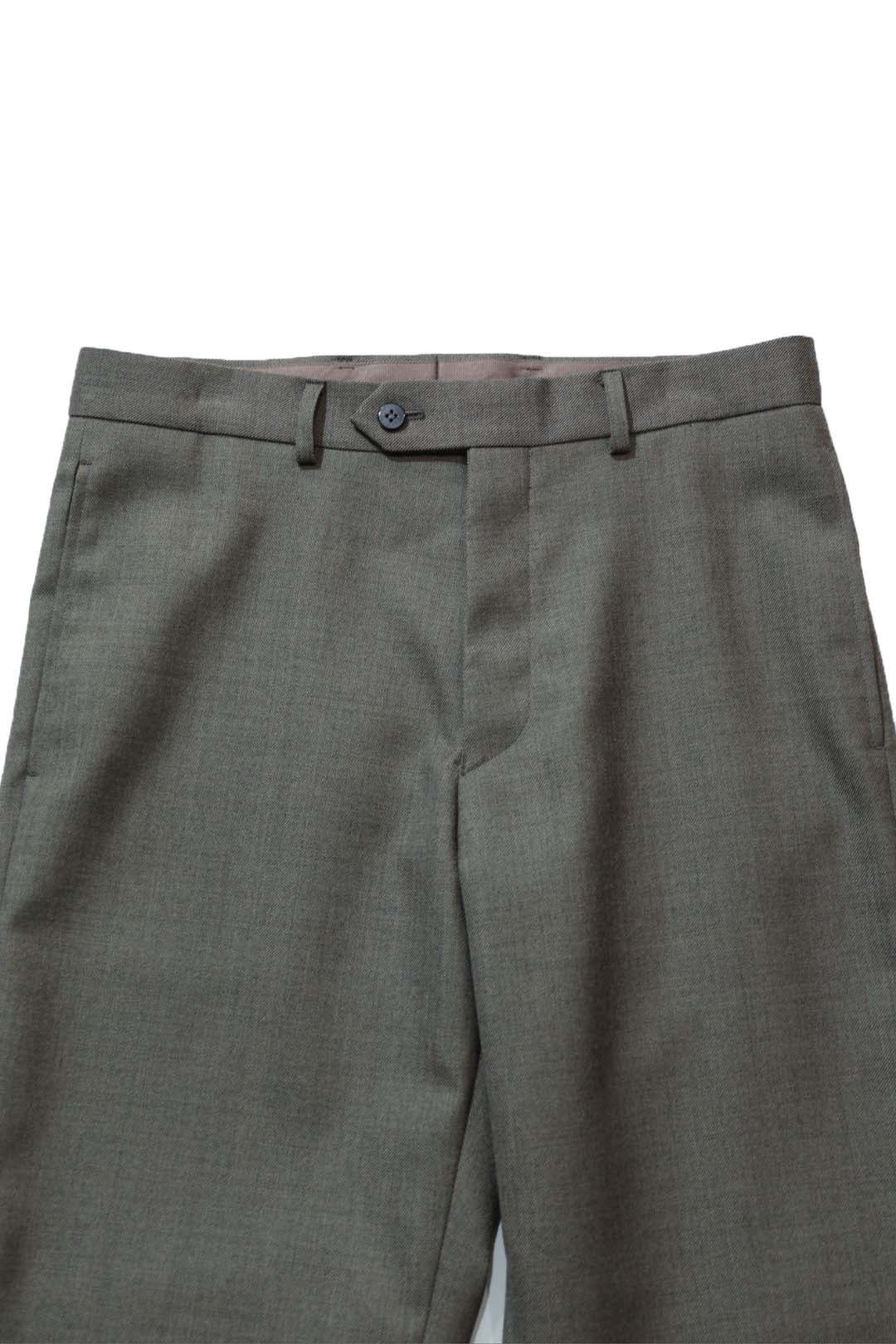 20%off【Cale】 WOOL SHARKSKIN VIST NO TUCK SLACKS