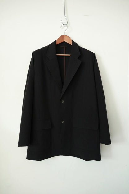 【Cale】WATER TWISTED LINEN  JACKET  (Blue × Green)
