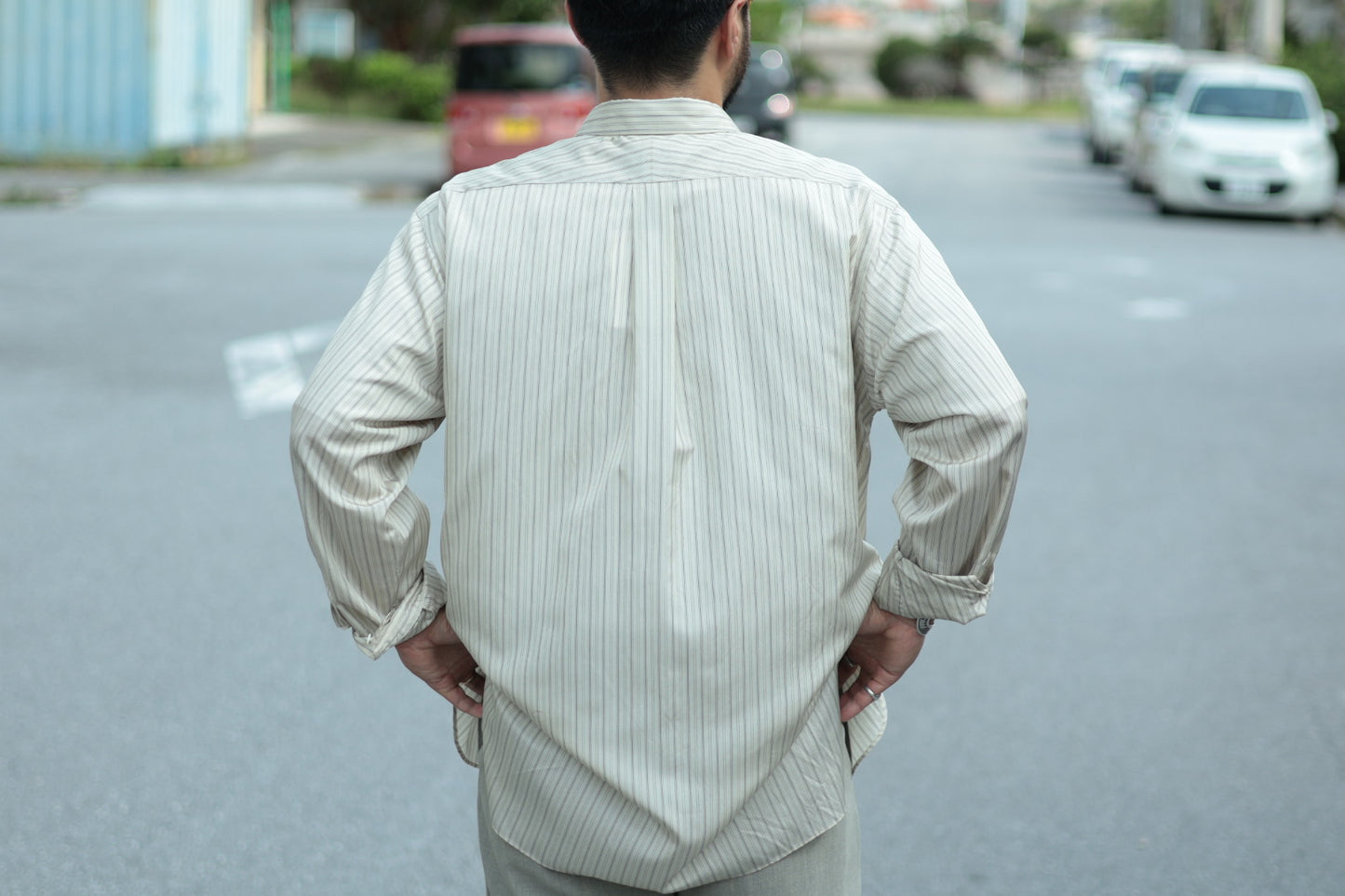 YLÈVE / ACETATE CUPRA STRIPE SHIRT