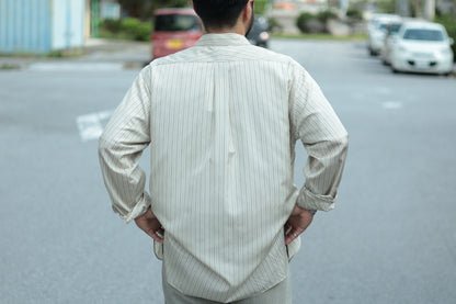 YLÈVE / ACETATE CUPRA STRIPE SHIRT