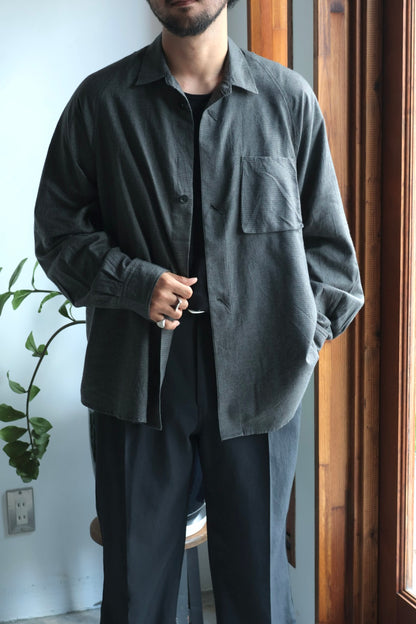 【satou】nemaki wide check shirt