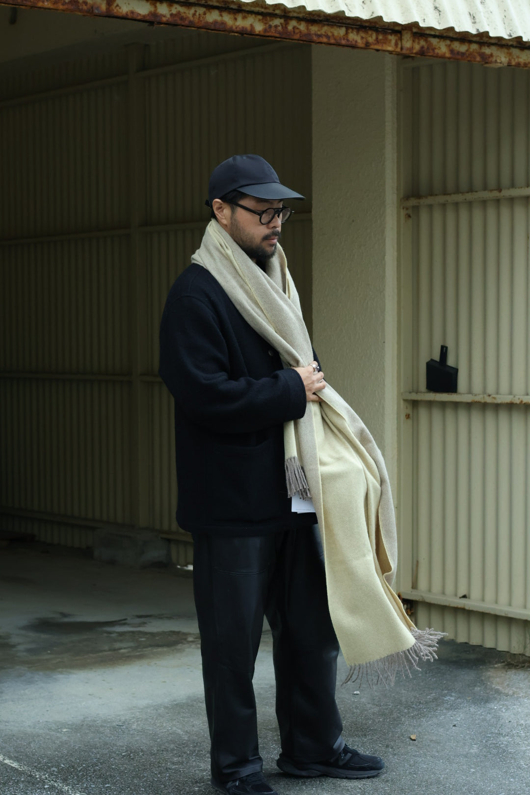 YLÈVE / THE INOUE BROTHERS DOUBLE FACE BRUSHED STOLE