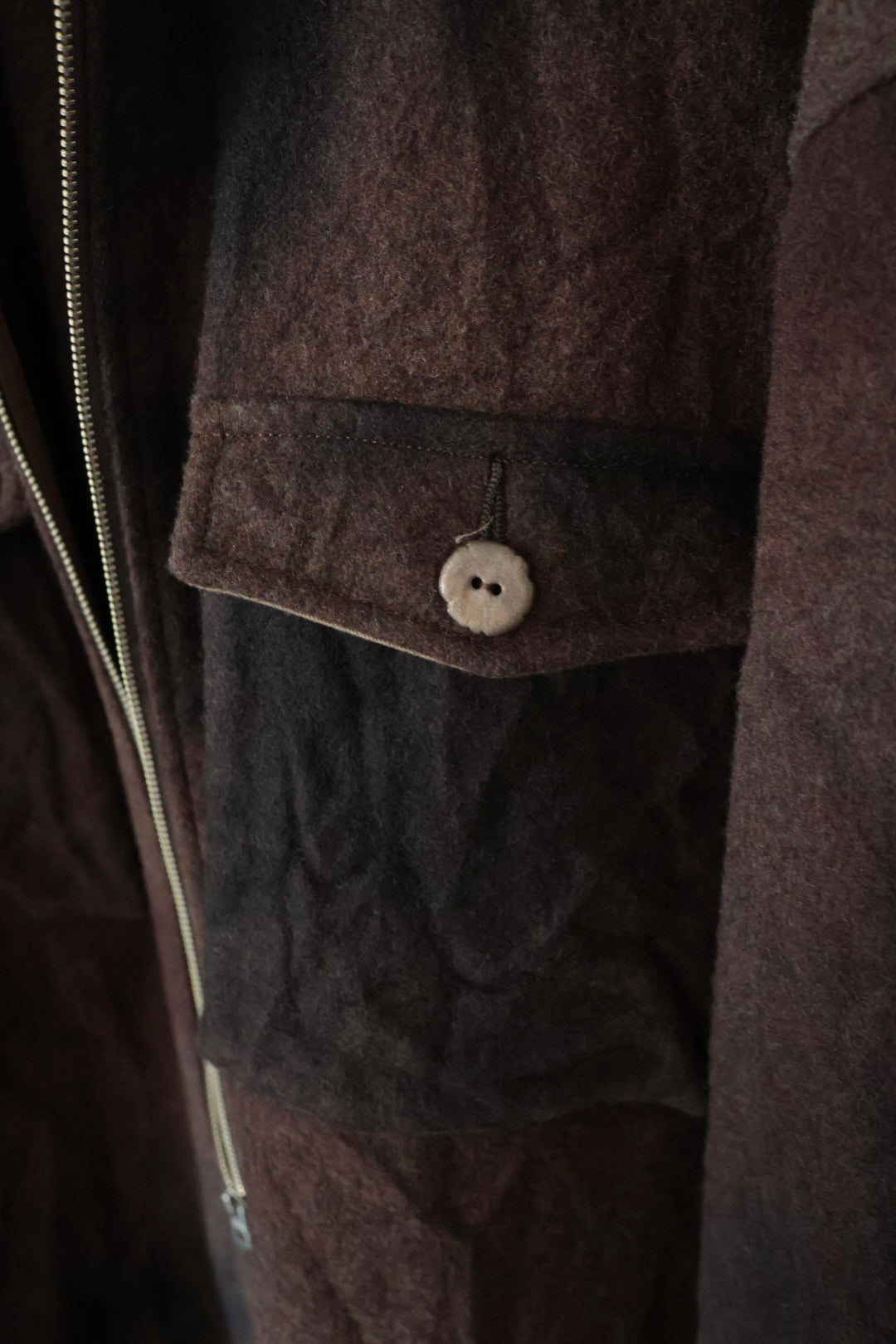 【satou】Half zip melton shirt  (sabi)