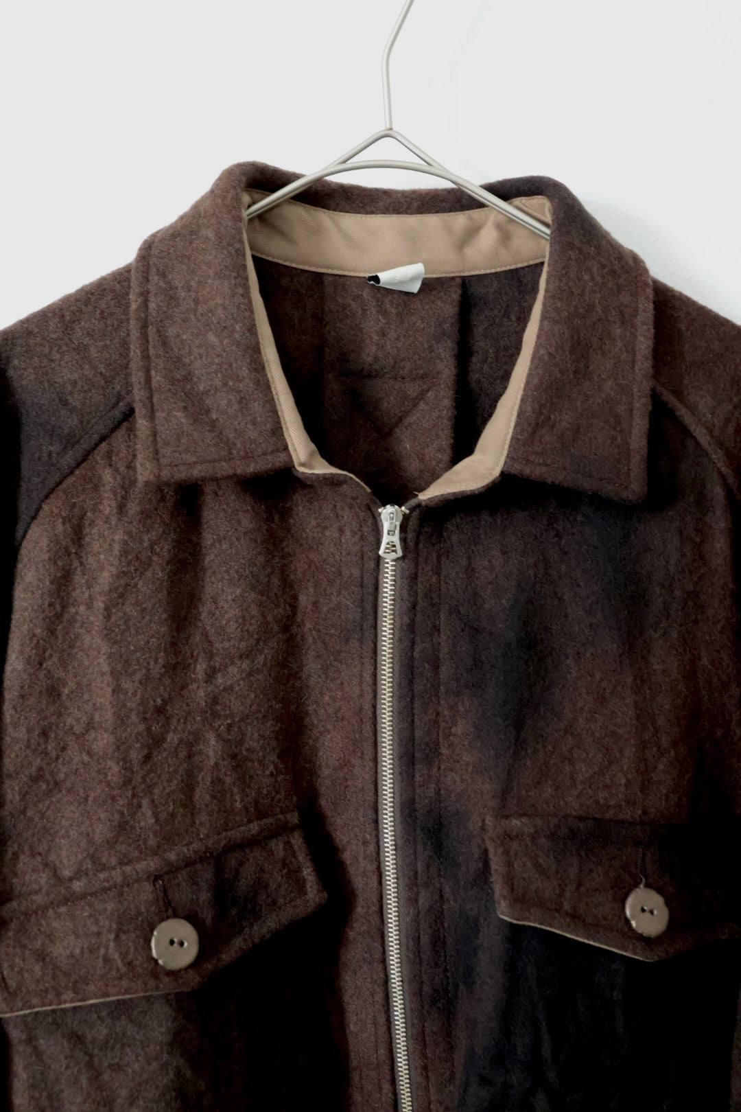【satou】Half zip melton shirt  (sabi)