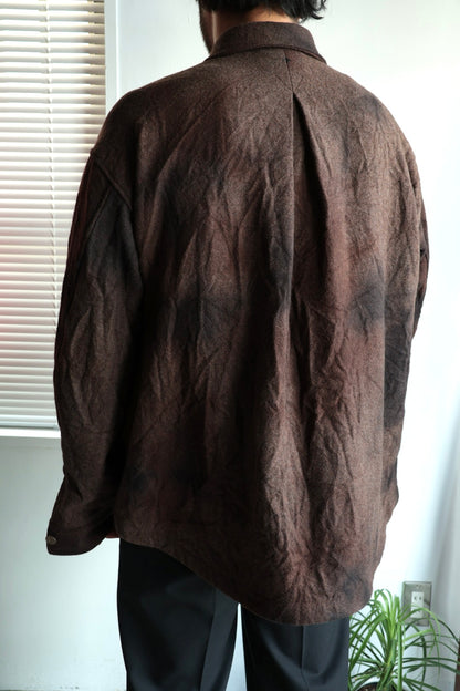 【satou】Half zip melton shirt  (sabi)