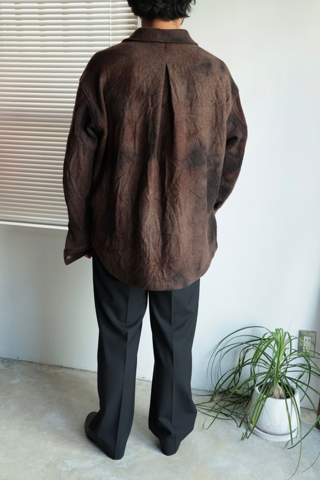 【satou】Half zip melton shirt  (sabi)