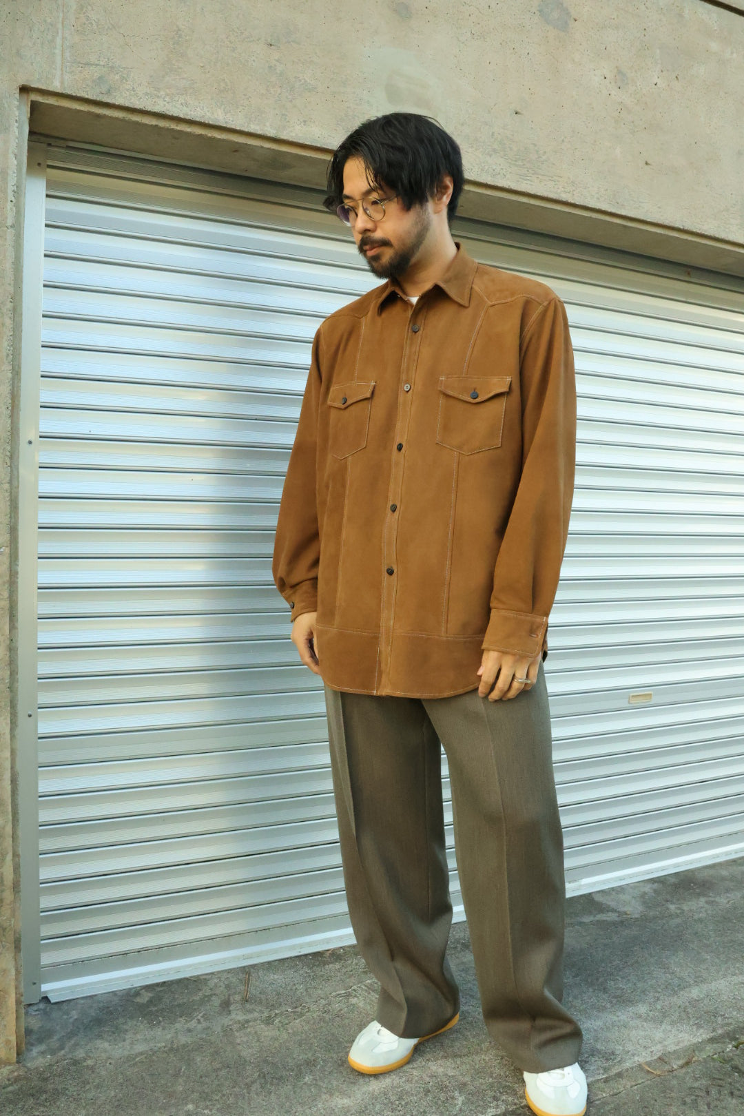 【Cale】SHEEP SUEDE LIGHT WESTERN SHIRT