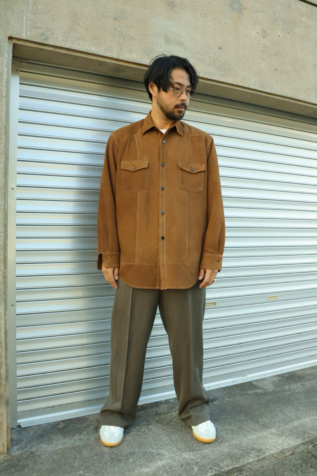 【Cale】SHEEP SUEDE LIGHT WESTERN SHIRT