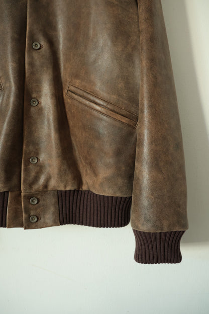 【Cale】ANTIQUE CALF AWARD JACKET