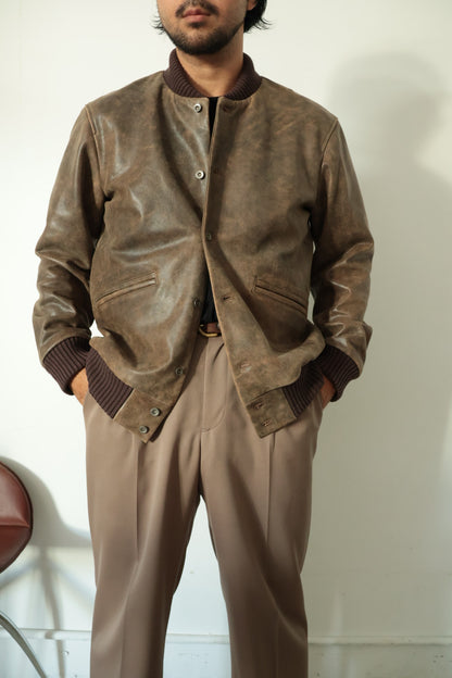【Cale】ANTIQUE CALF AWARD JACKET