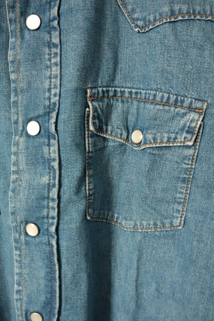 【KOOKY ZOO 】JUVENILE DENIM WESTERN SHIRT