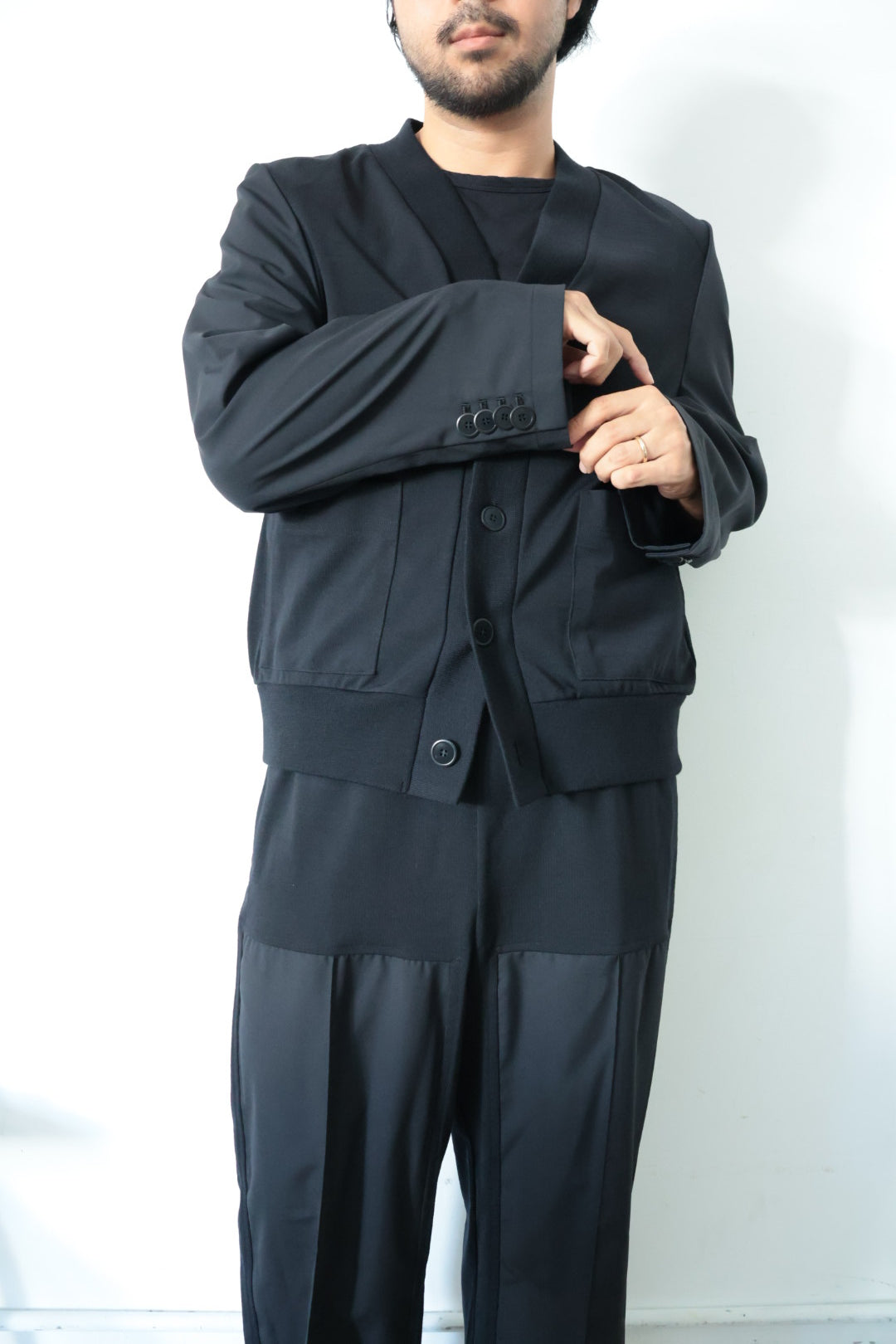 【i'm here:】UN(I) FORM JERSEY : DOCKING CARDIGAN