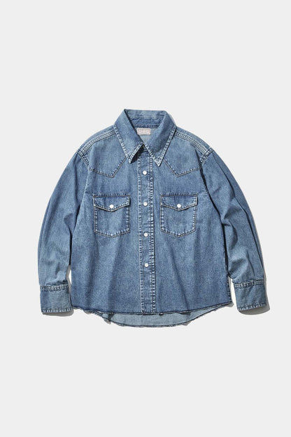【KOOKY ZOO 】JUVENILE DENIM WESTERN SHIRT
