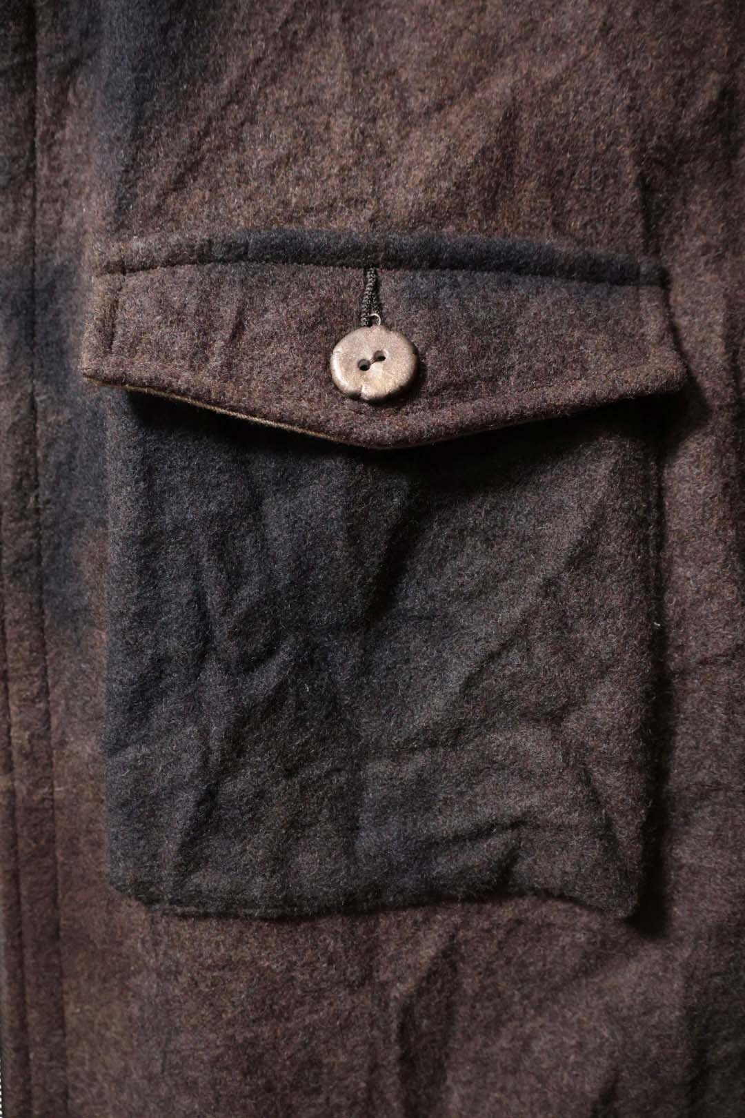 【satou】Half zip melton shirt  (sabi)