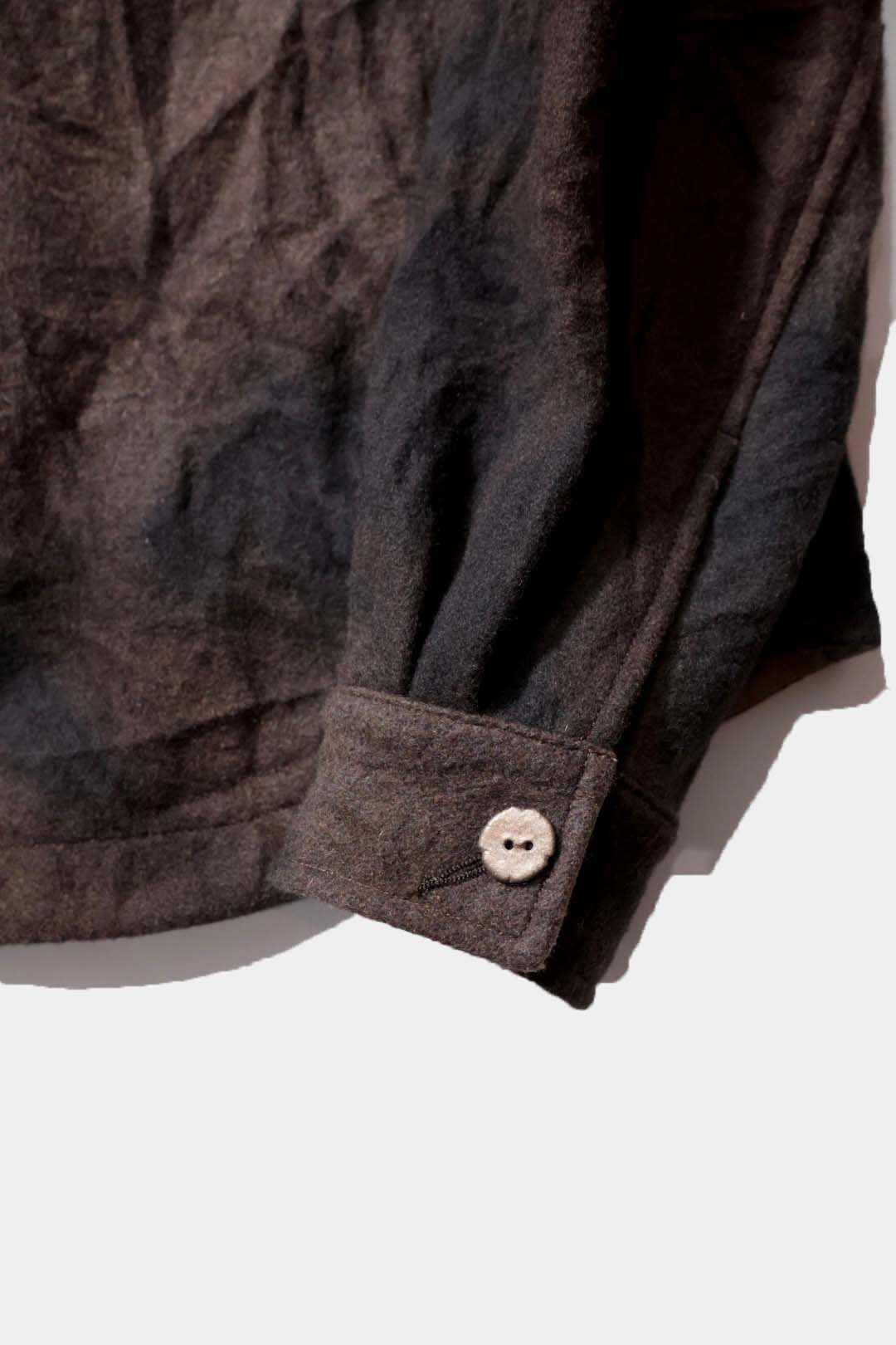 【satou】Half zip melton shirt  (sabi)