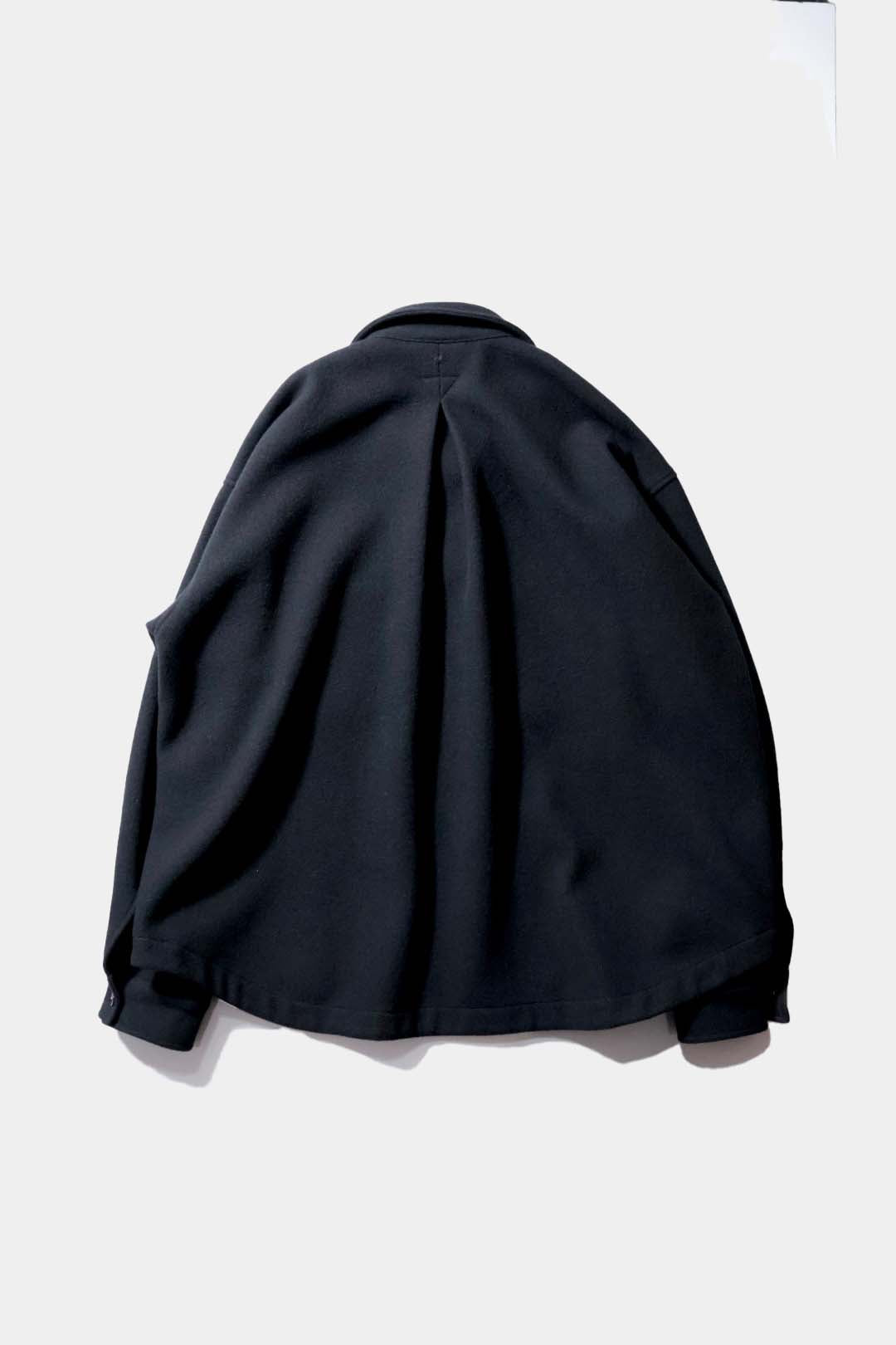 30%OFF【satou】Half zip melton shirt (kuro) – Mo