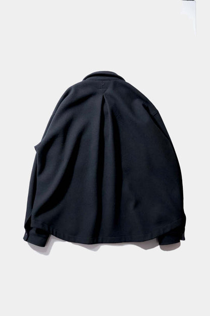 【satou】Half zip melton shirt  (kuro)