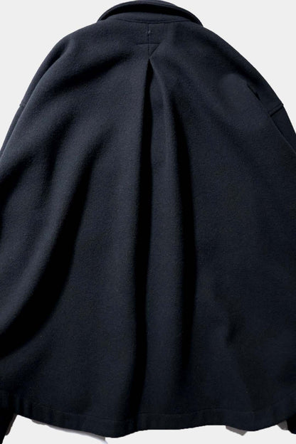 【satou】Half zip melton shirt  (kuro)