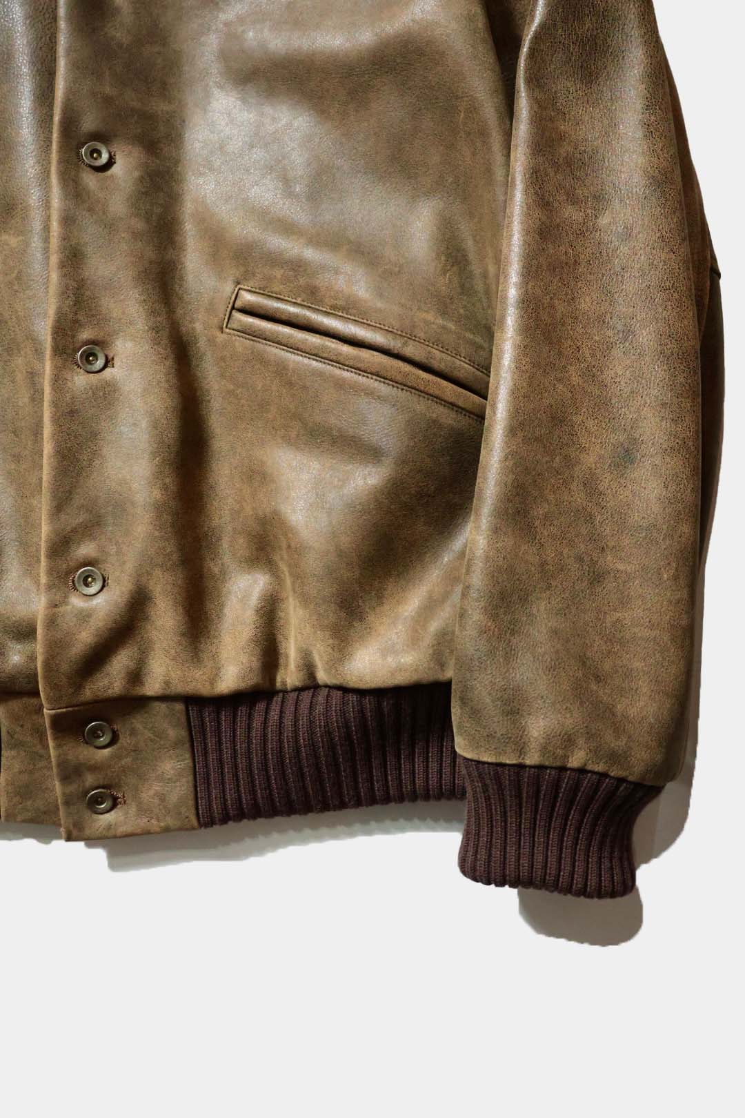 【Cale】ANTIQUE CALF AWARD JACKET