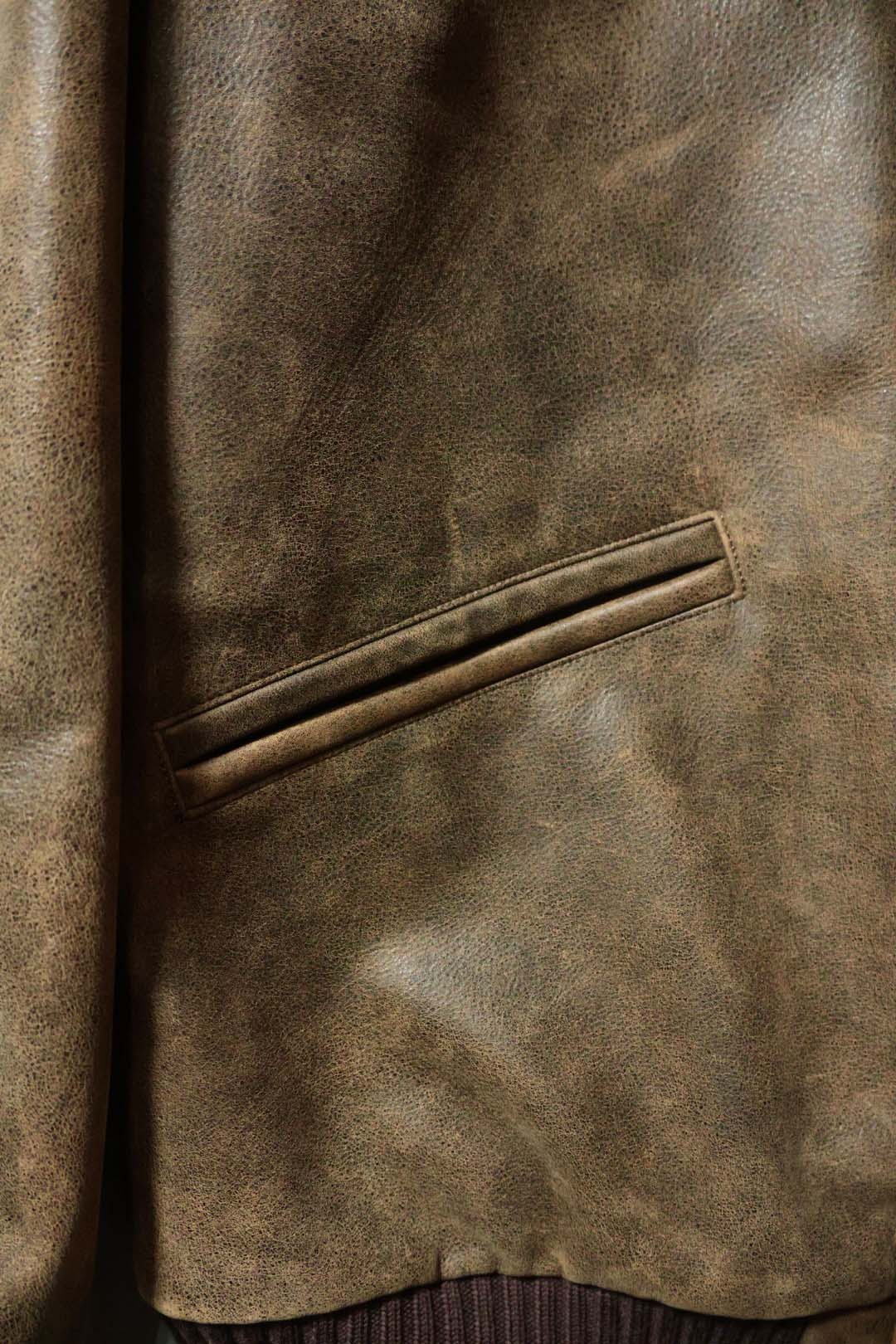 【Cale】ANTIQUE CALF AWARD JACKET