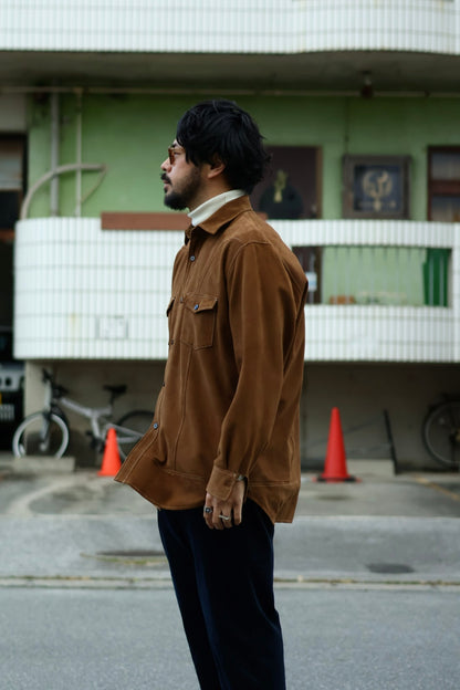 【Cale】LIGHT SHEEP SUEDE WESTERN SHIRT