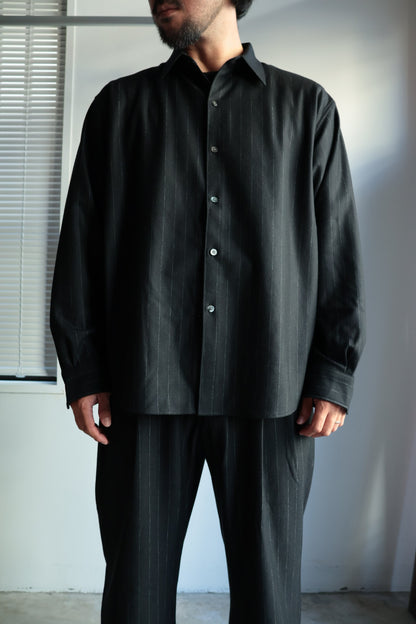 【KANEMASA PHIL.】36G Wool Stripe Ideal Shirt