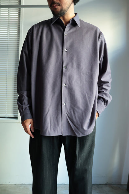 【KANEMASA PHIL.】36G Wool Stripe Ideal Shirt