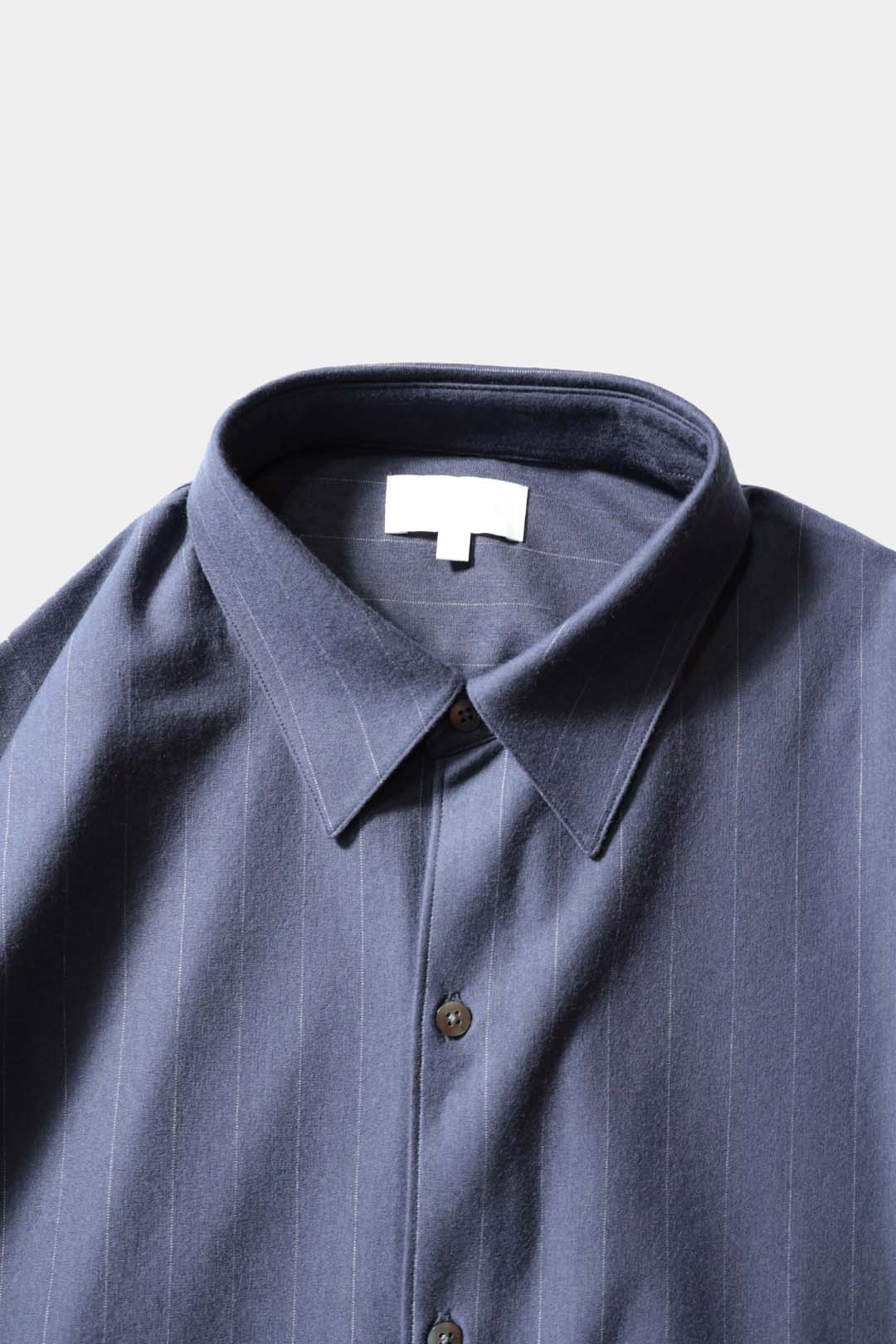 KANEMASA PHIL.】36G Wool Stripe Ideal Shirt – Mo