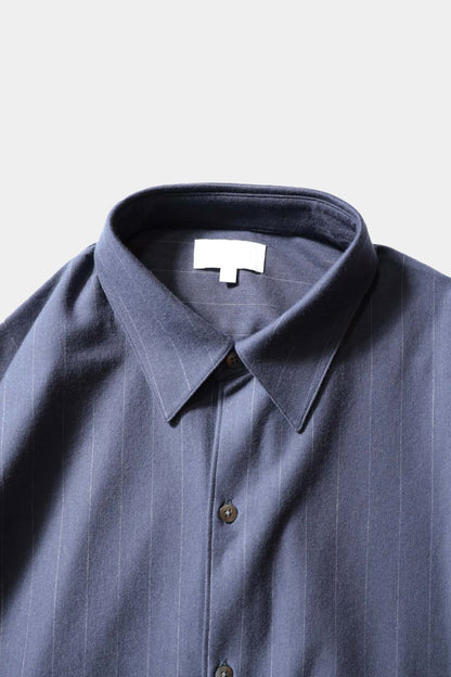 【KANEMASA PHIL.】36G Wool Stripe Ideal Shirt