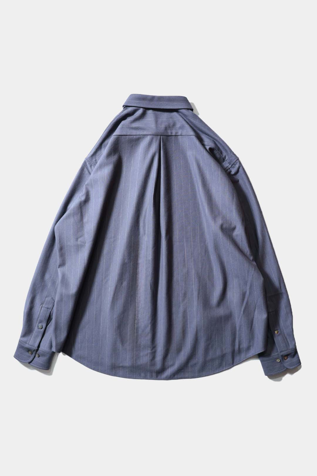 トップス KANEMASA PHIL. 36G IDEAL WOOL STRIPE KANEMASA PHIL.】36G IDEAL WOOL STRIPE SHIRT - BLACK SP | 公式通販