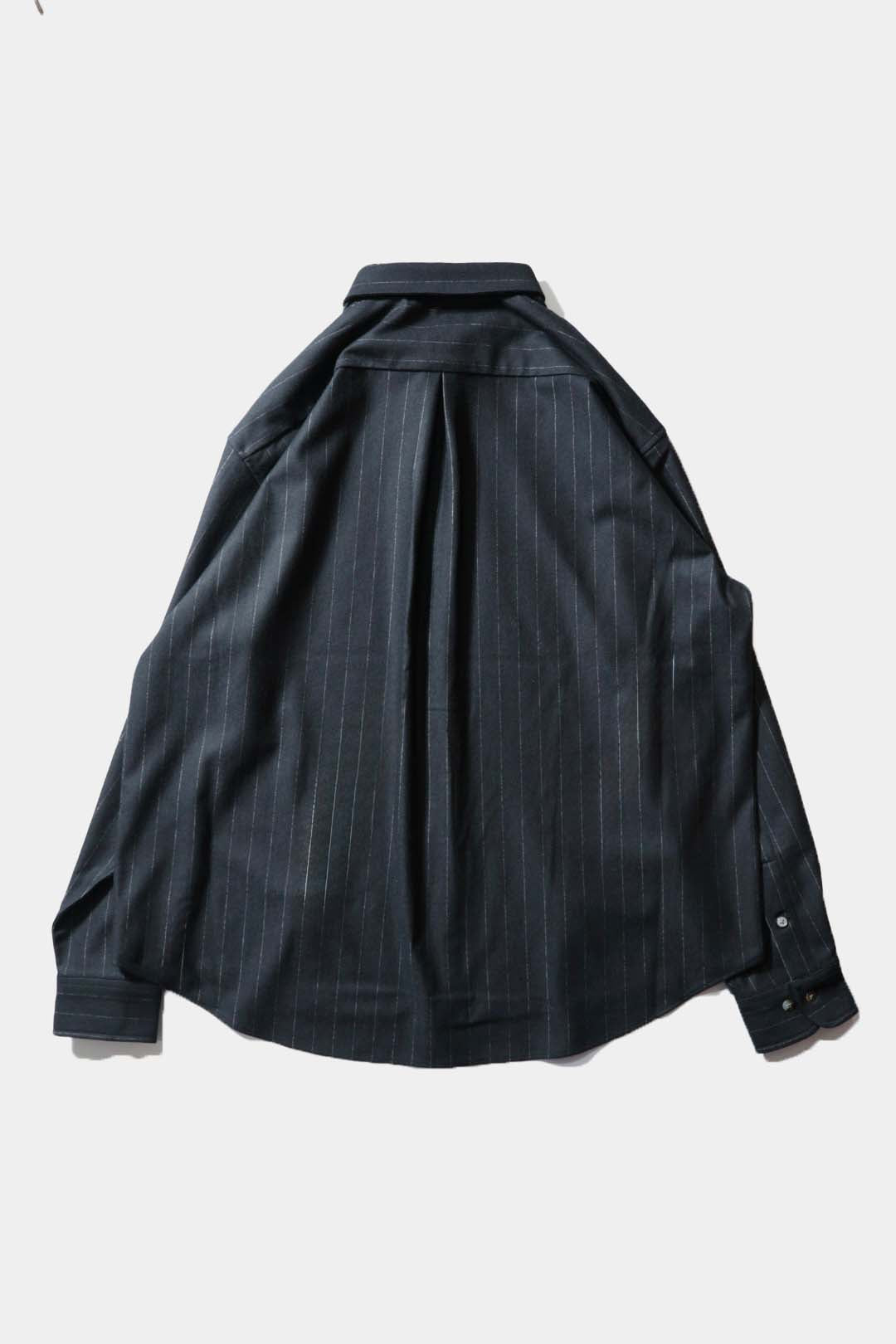 KANEMASA PHIL.】36G Wool Stripe Ideal Shirt – Mo