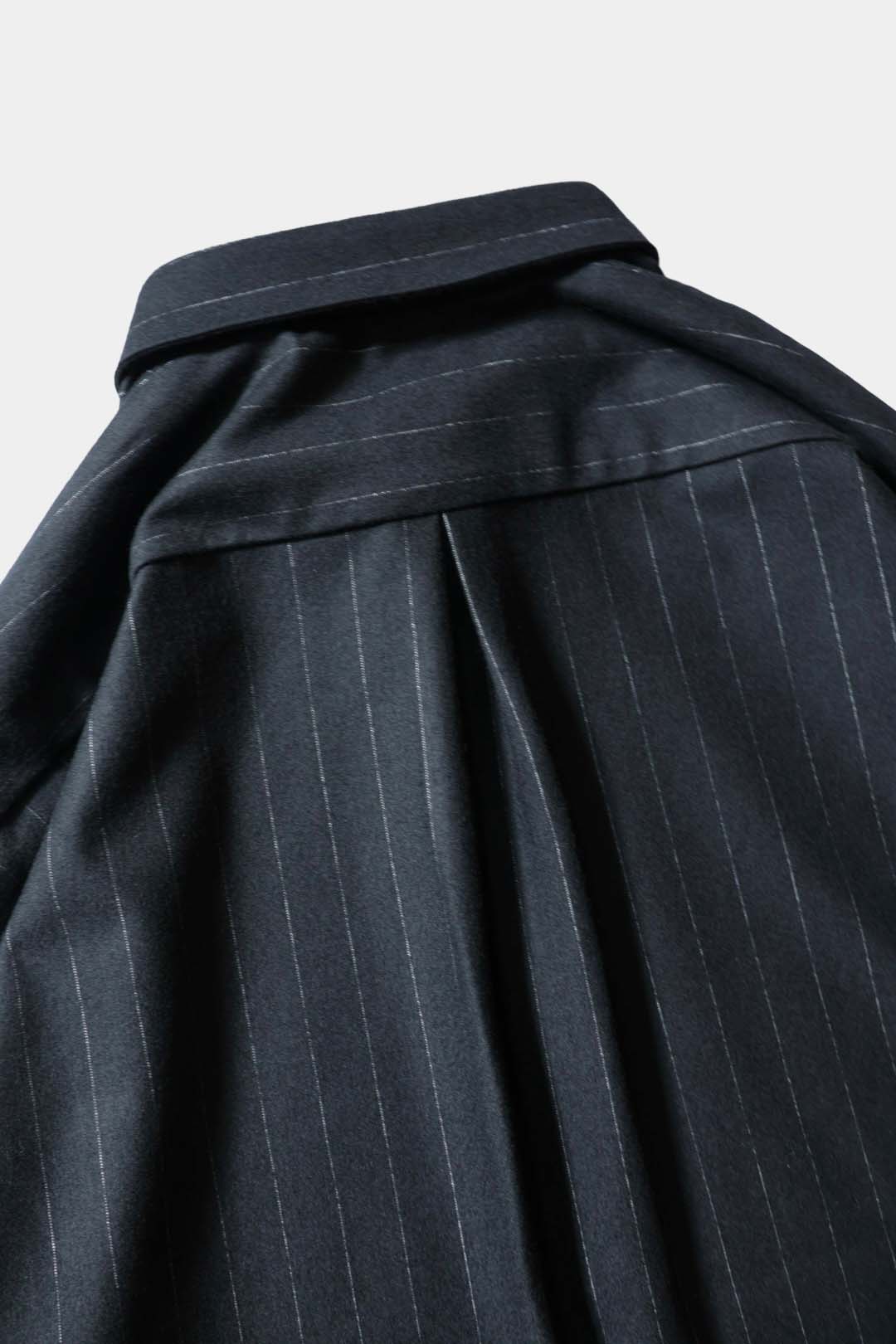 KANEMASA PHIL.】36G Wool Stripe Ideal Shirt – Mo