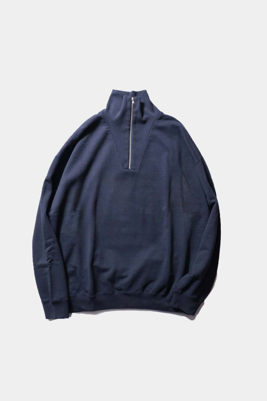 【Y】ORGANIC COTTON BLEND HEAVY WEIGHT FLEECE HALF ZIP