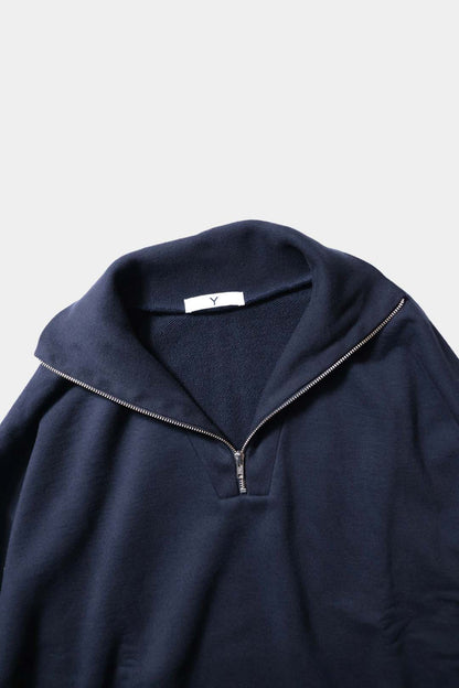 【Y】ORGANIC COTTON BLEND HEAVY WEIGHT FLEECE HALF ZIP