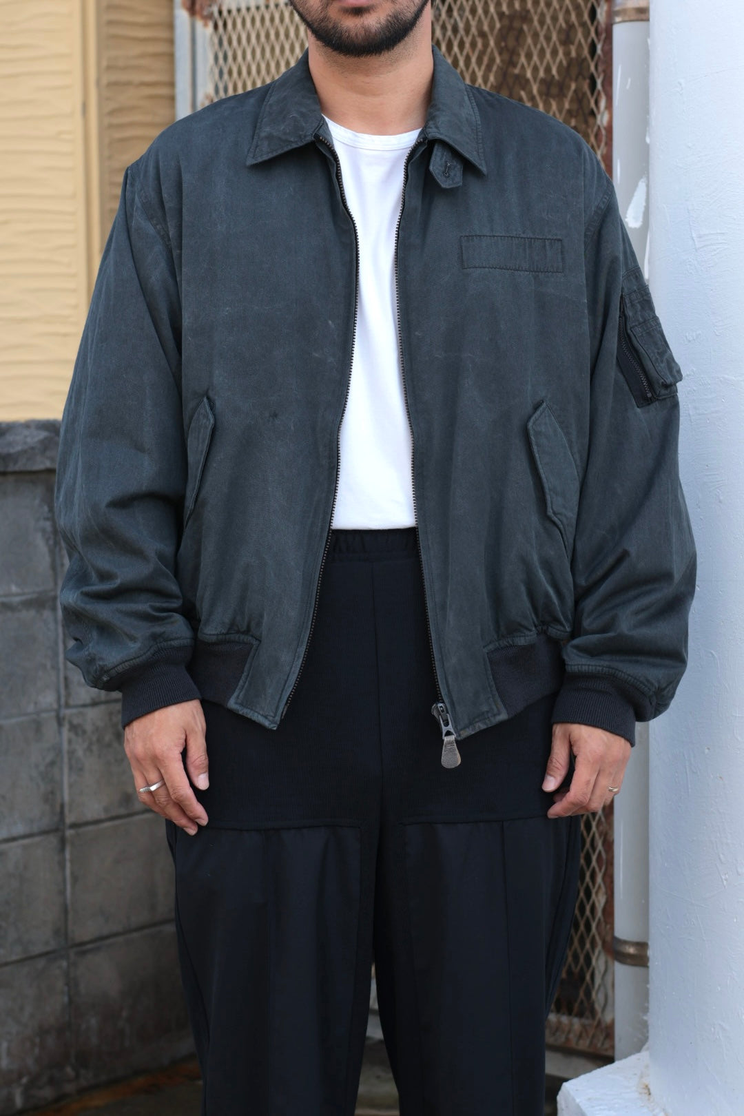 [YLÈVE]RAYON COTTON PIGMENT DYE BLOUSON