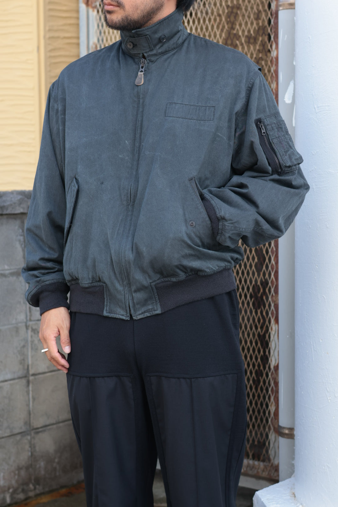 [YLÈVE]RAYON COTTON PIGMENT DYE BLOUSON