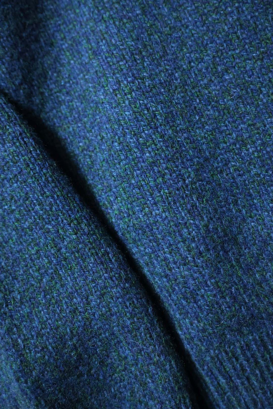 [YLÈVE] WOOL CASHMERE MELANGE KNIT V NECK PULL OVER