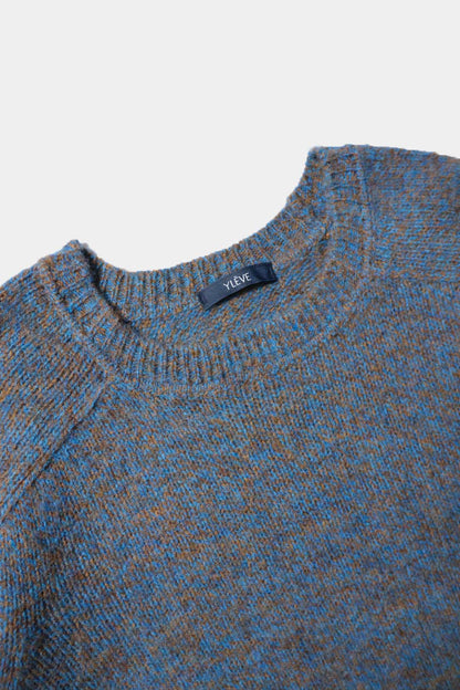[YLÈVE] ITALIAN MERINO WOOL MELANGE KNIT PULL OVER