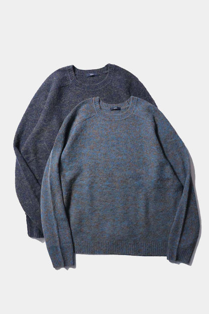 [YLÈVE] ITALIAN MERINO WOOL MELANGE KNIT PULL OVER