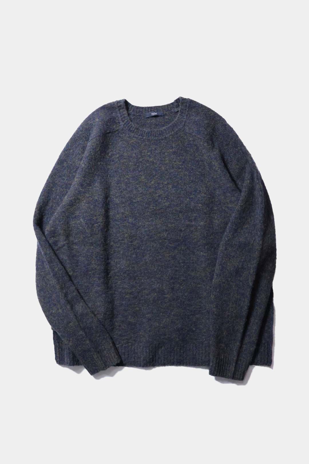 [YLÈVE] ITALIAN MERINO WOOL MELANGE KNIT PULL OVER