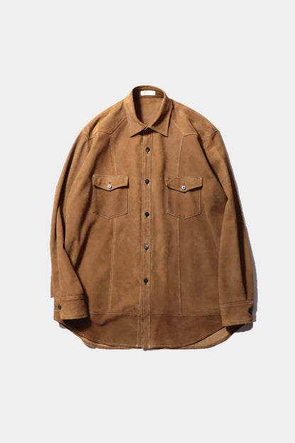 【Cale】LIGHT SHEEP SUEDE WESTERN SHIRT