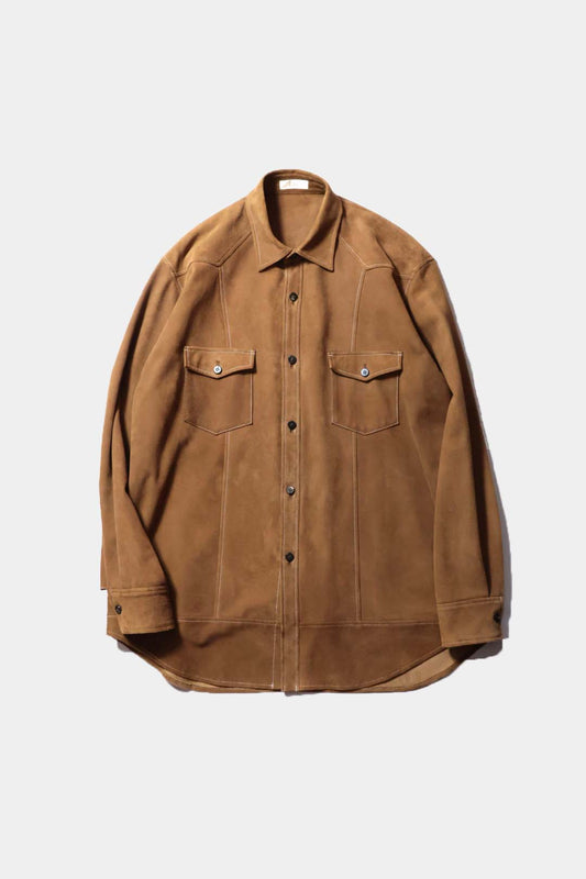 【Cale】LIGHT SHEEP SUEDE WESTERN SHIRT