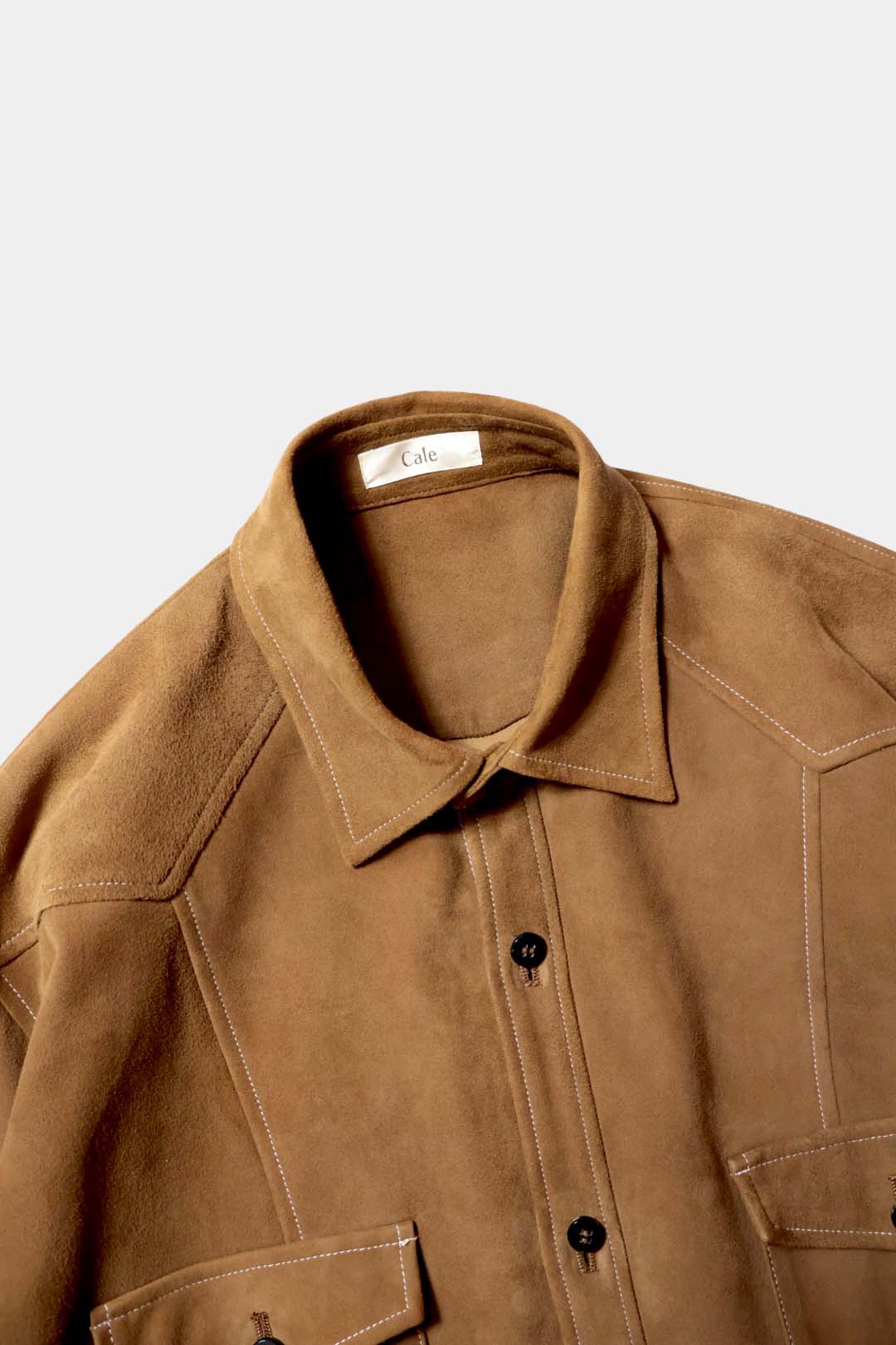 【Cale】LIGHT SHEEP SUEDE WESTERN SHIRT