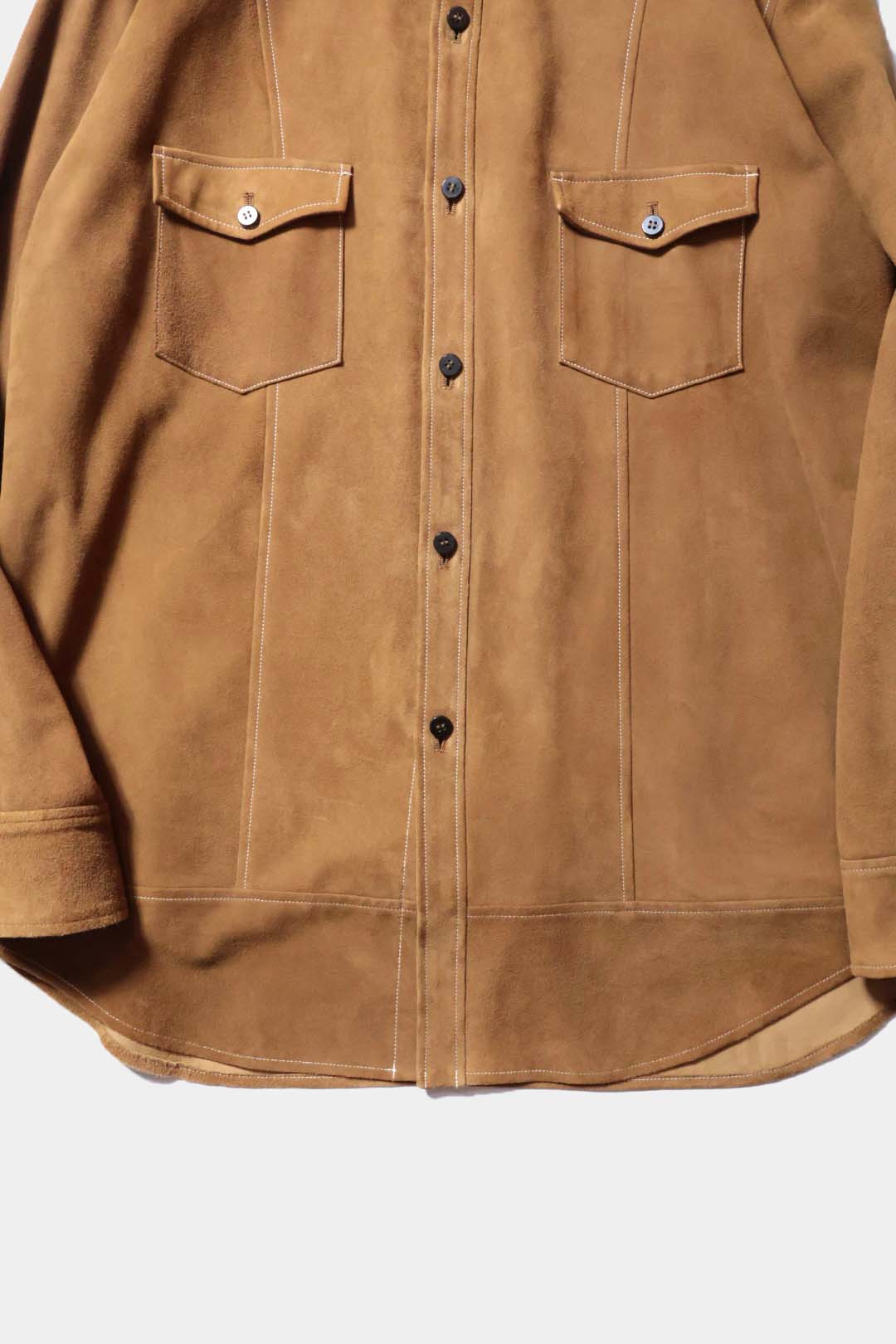 Cale】LIGHT SHEEP SUEDE WESTERN SHIRT – Mo