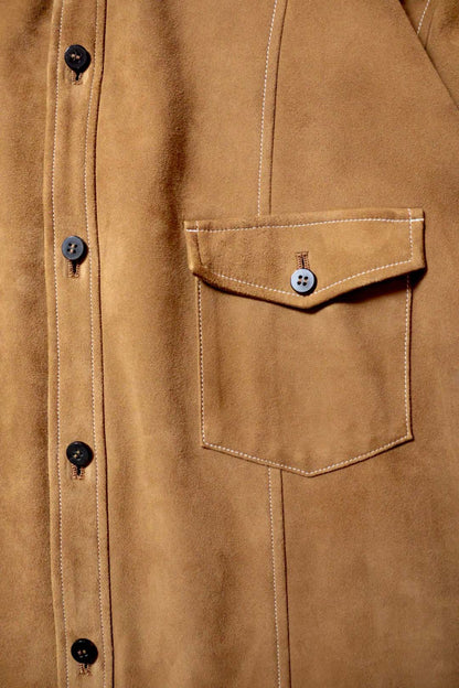 【Cale】LIGHT SHEEP SUEDE WESTERN SHIRT