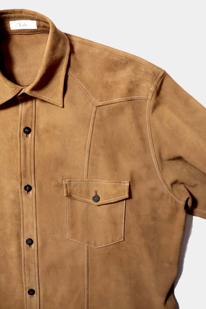 【Cale】LIGHT SHEEP SUEDE WESTERN SHIRT