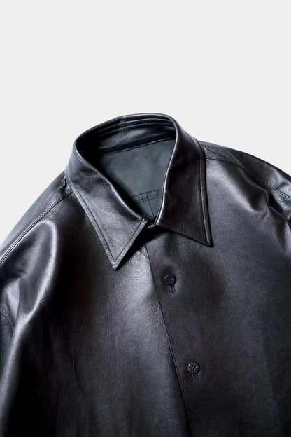 【Cale】 Lamb Leather Shirt