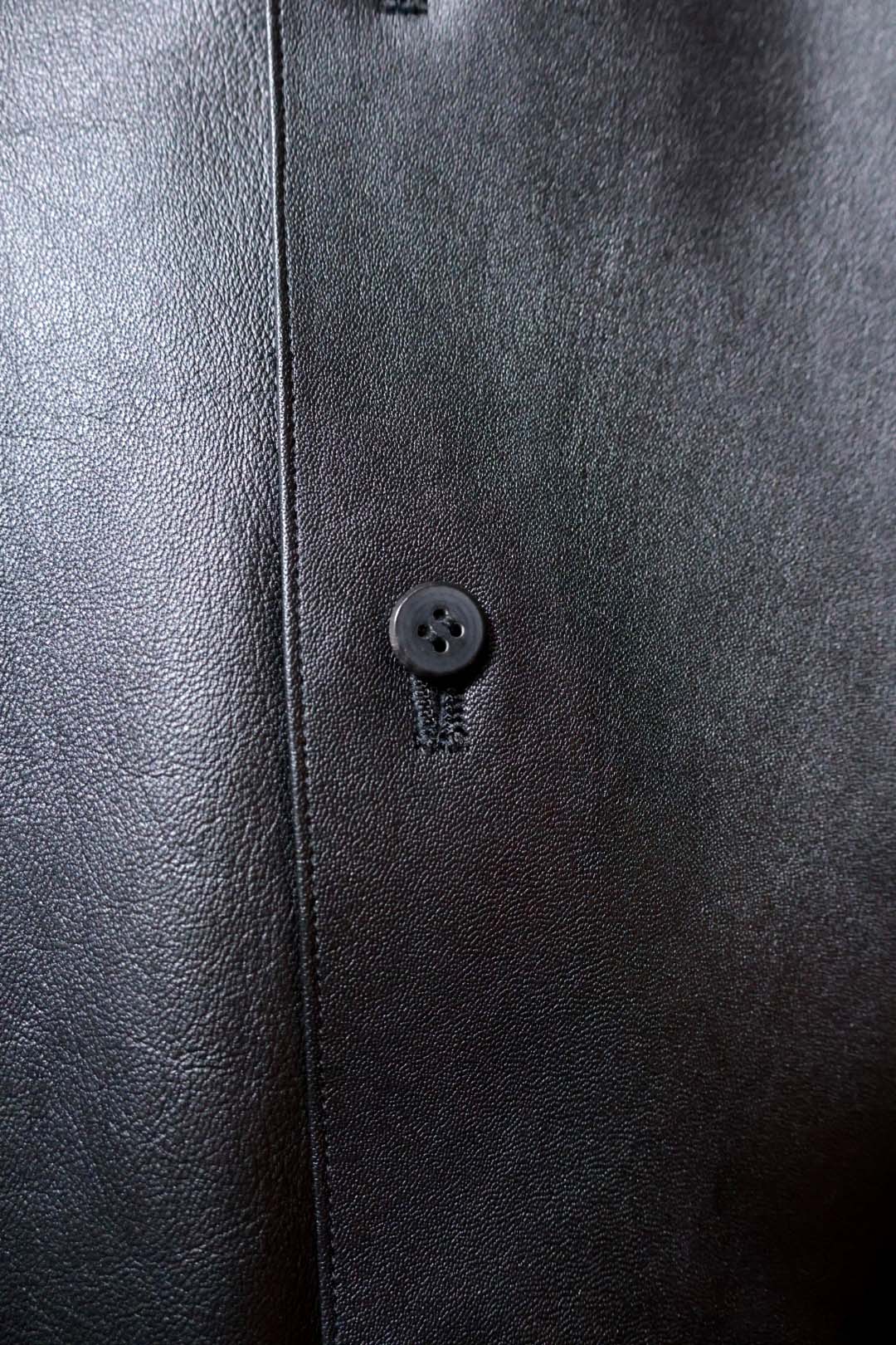 【Cale】 Lamb Leather Shirt