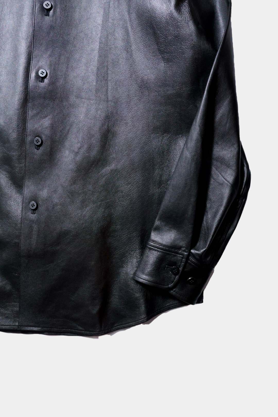 【Cale】 Lamb Leather Shirt