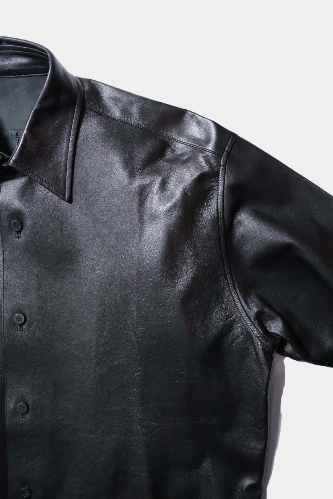 【Cale】 Lamb Leather Shirt